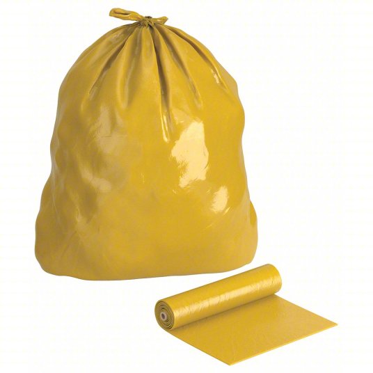 Dzakovi za smece - zute boje - 500 + (2 × 200) × 1000 mm
