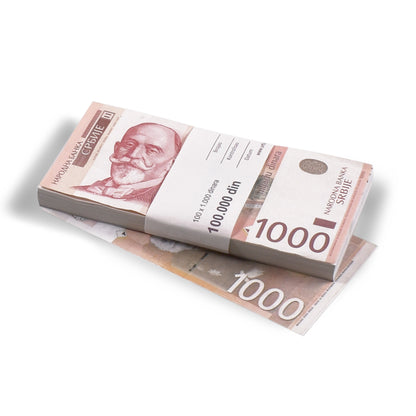 Papirne karike za pakovanje novca za 1.000 RSD