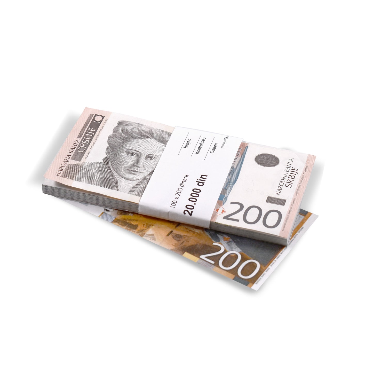 Papirne karike za pakovanje novca za 200 RSD