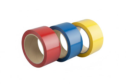 Selotejp traka akrilna 50mm - žuti, crveni ili plavi - 6 komada pakovanje