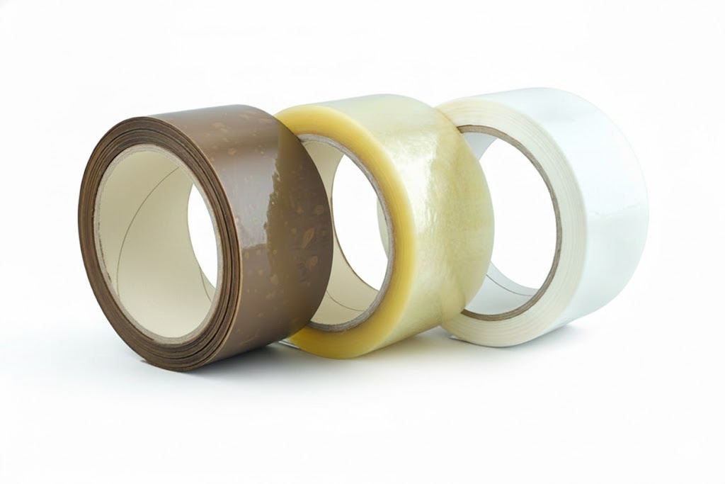 Selotejp traka akrilna 50mm - providna , braon ili bela - 6 komada pakovanje